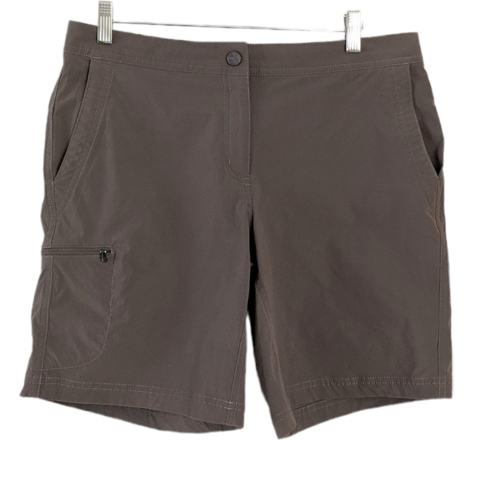 L.l Bean water repellent comfort trail hiking shorts ash color size 10 B1